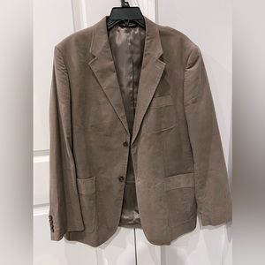 Perry Ellis suit jacket brown ribbed size 42